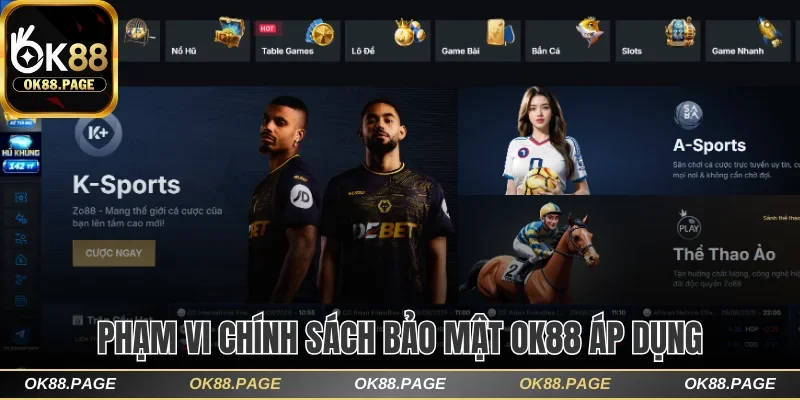 Chính Sách Bảo Mật Ok88 Với Cam Kết Rõ Ràng Và Chi Tiết 1 Phạm vi chính sách bảo mật OK88 áp dụng